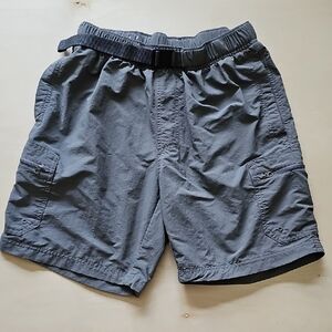 Columbia Men's Gray Cargo Shorts with Webbing Belt